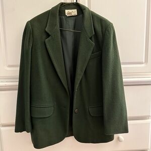 Wool Coat Women’s Size Small Dark Green Eddie Bauer